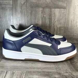 Puma Rebound Joy Men's size 12 Blue White Leather Casual Shoes